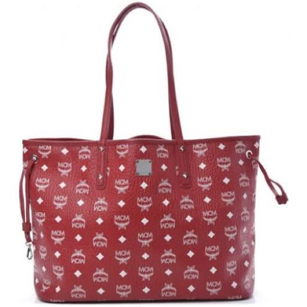 Red MCM Medium Liz Tote